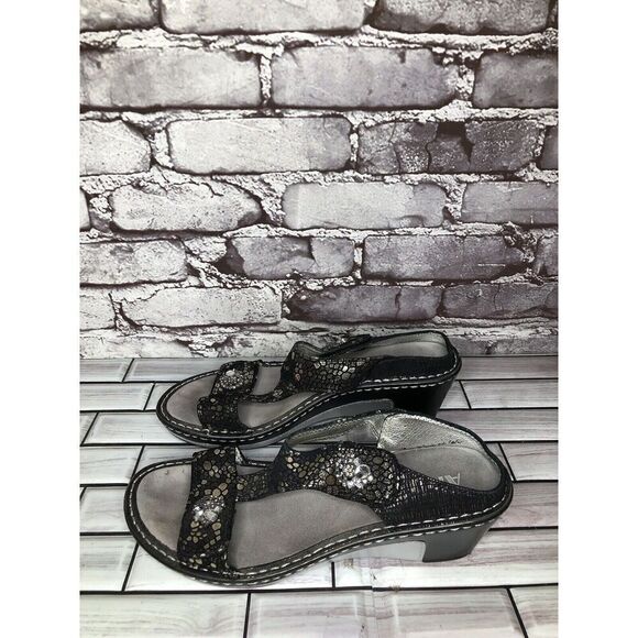 ALEGRIA Lara Pewter Mosaic LAR-780 Slip-On Comfort Sandals Women Sz 38EU/7.5M US - Picture 8 of 16